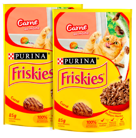 FRISKIES SCH ADULTO CARNE/MOLHO 85G