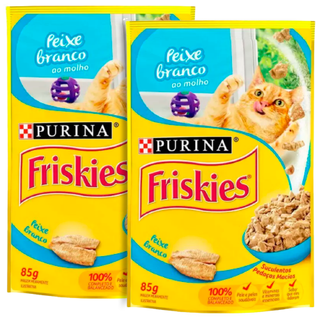 FRISKIES SCH PEIXE BRANCO/MOLHO 85G