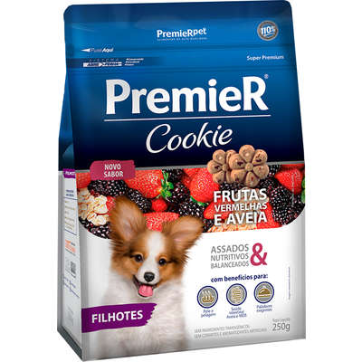 PREMIER COOKIE CAES FILHO FRUT VER 250G