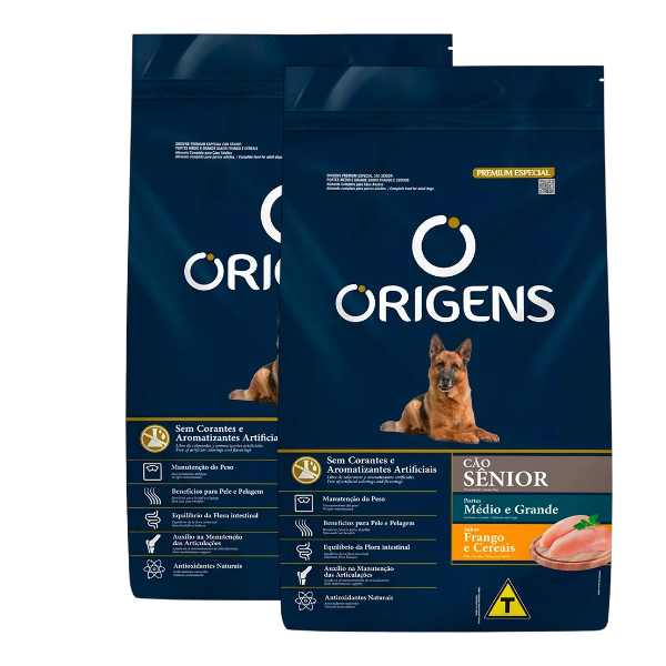 RC ORIGENS CAES SENIOR MED/GRANDE 15KG