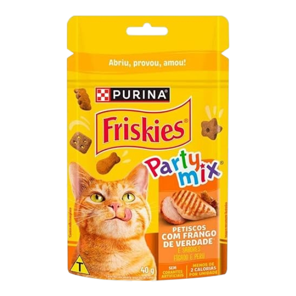 FRISKIES SCH PARTY MIX FRANGO 40G