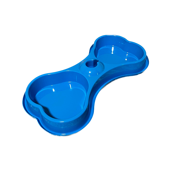 COMEDOURO DUPLO OSSO AZUL 400G