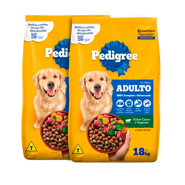 RC PEDIGREE 18KG ADT CARNE E VEGETAIS