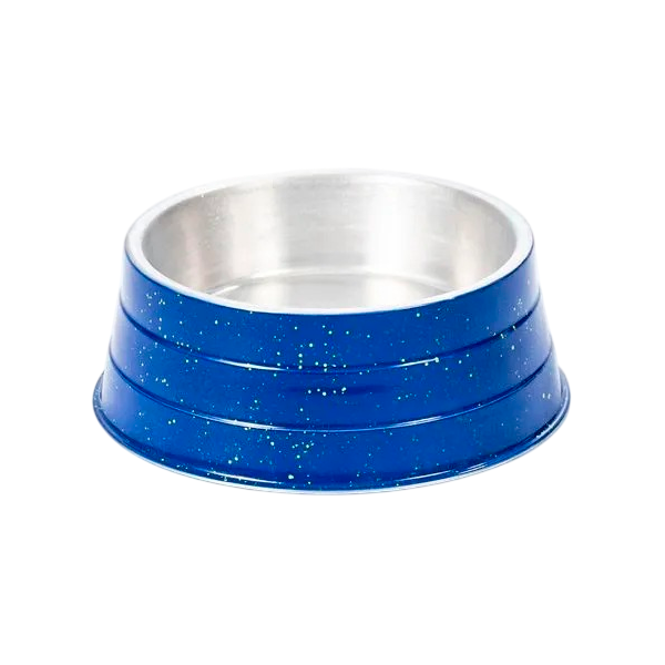 COMEDOURO ALUM PESADO MINI AZUL 300ML