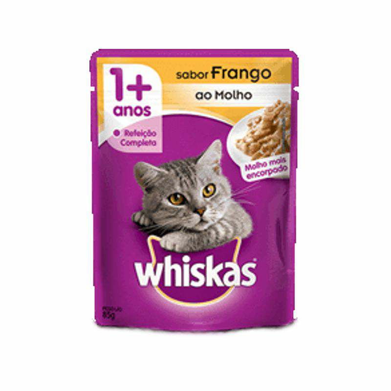 WHISKAS SCH ADT FRANGO/MOLHO 85G