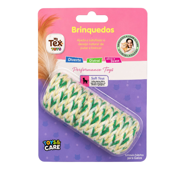 BRINQ. GATO CROCHE COM PENAS 12CM