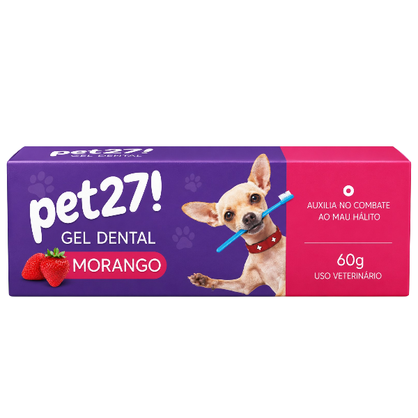 GEL DENTAL MORANGO PET27 60G