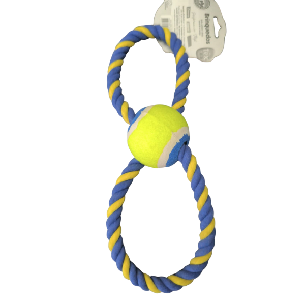 BRINQ. CORDA 1 BOLA TRANCA 27CM