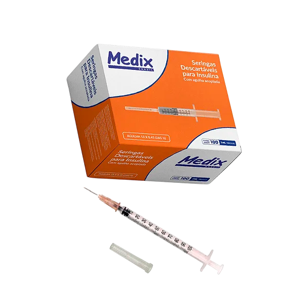 SERINGA C/AG LUER LOCK MEDIX 1ML