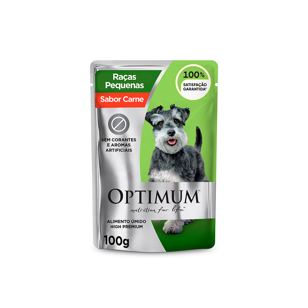 OPTIMUM DOG SCH ADT RACA PEQ CARNE 100G