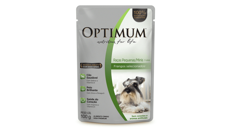 OPTIMUM DOG SCH ADT RACA PEQ FRANGO 100G