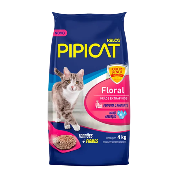 AREIA HIGIENICA PIPICAT FLORAL 4KG