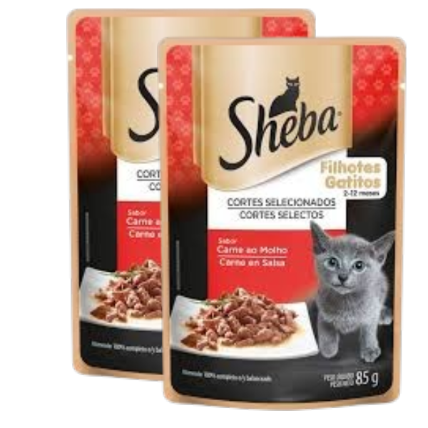 SHEBA SCH FILH CARNE AO MOLHO 85G