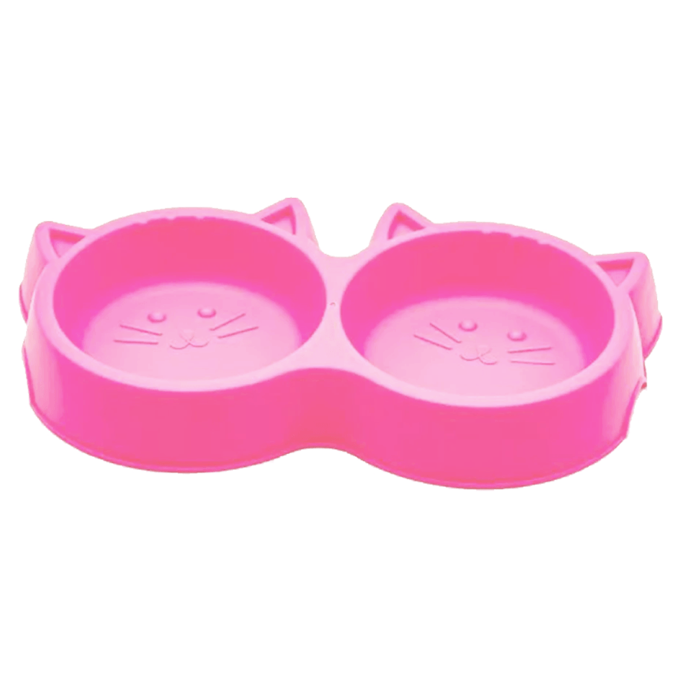 COMEDOURO DUPLO FACE CAT ROSA 500ML