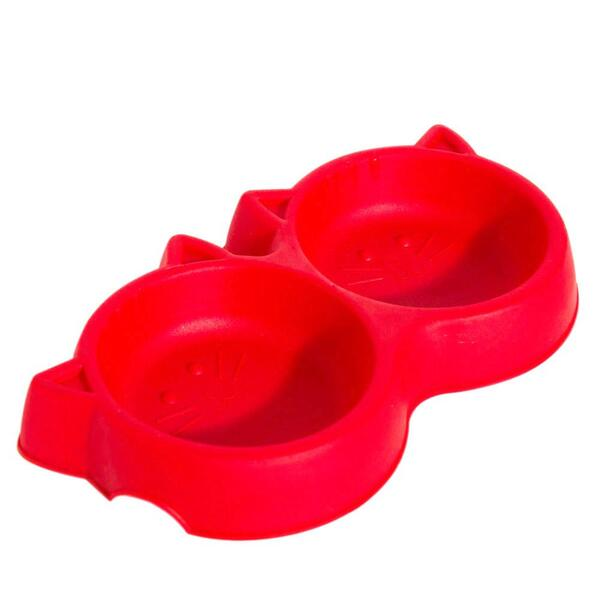 COMEDOURO DUPLO FACE CAT VERMELHO 500ML