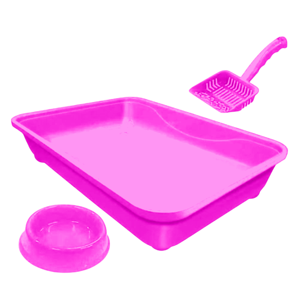 KIT BANDEJA BARELLA C/PA E COMED.ROSA