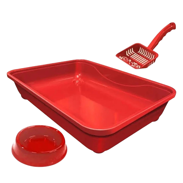KIT BANDEJA BARELLA C/PA E COME.VERMELHO