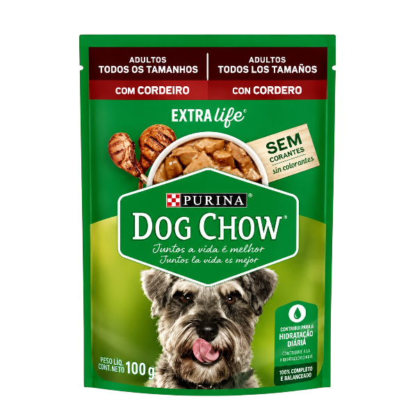 DOG CHOW SCH ADULTO CORDEIRO/ARROZ 85G