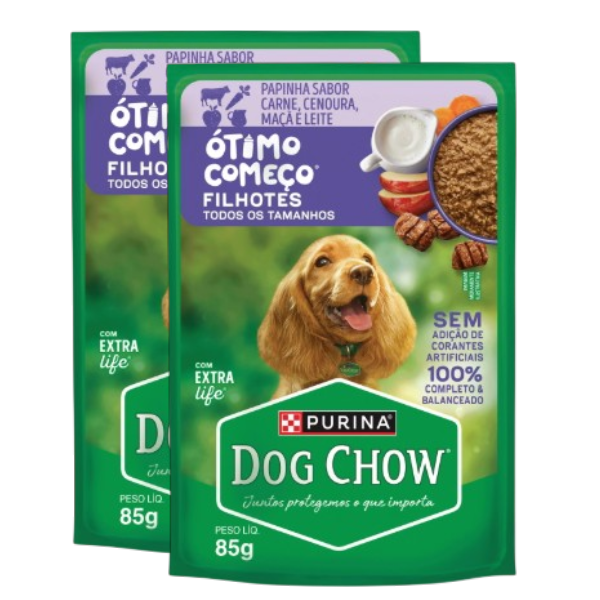 DOG CHOW SCH FILHOTE CARNE/LEITE 85G