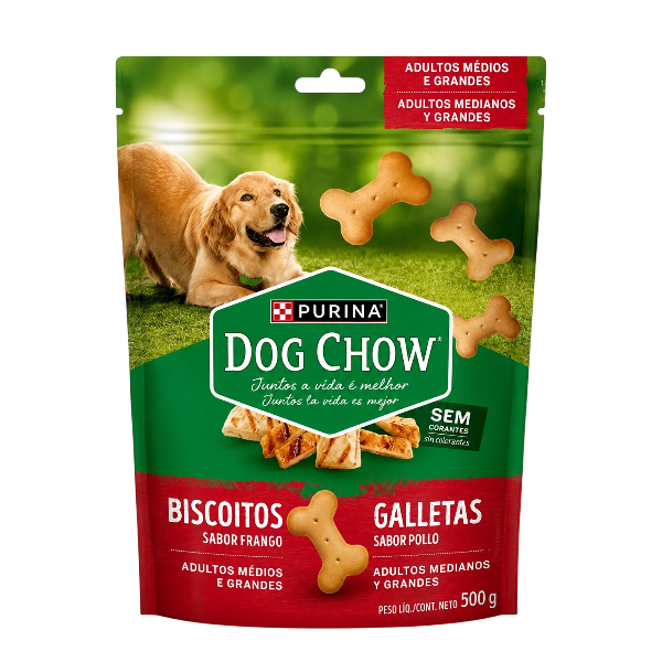 DOG CHOW BISC PCT 500G FGO AD.MED/GRAND