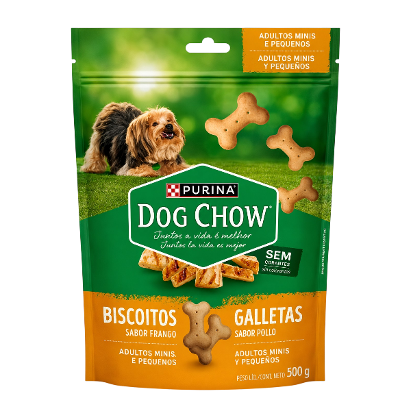 DOG CHOW BISC PCT 500G FGO AD.MINI/PEQ