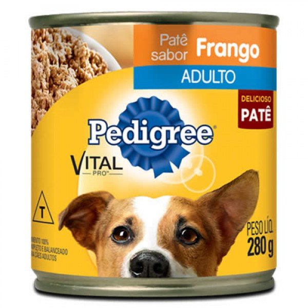 PEDIGREE LATA 280G ADULT FRANGO/PATE