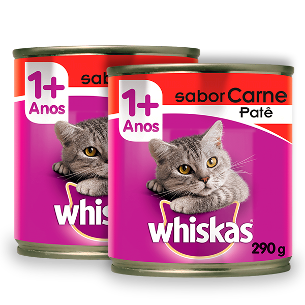 WHISKAS LATA ADULTO CARNE PATE 290G