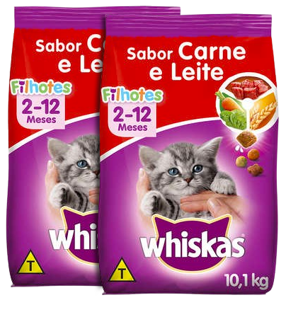 RC WHISKAS 10,1KG FILHOTE CARN E LEIT