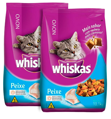 RC WHISKAS 10,1KG PEIXE C/DELICROCS