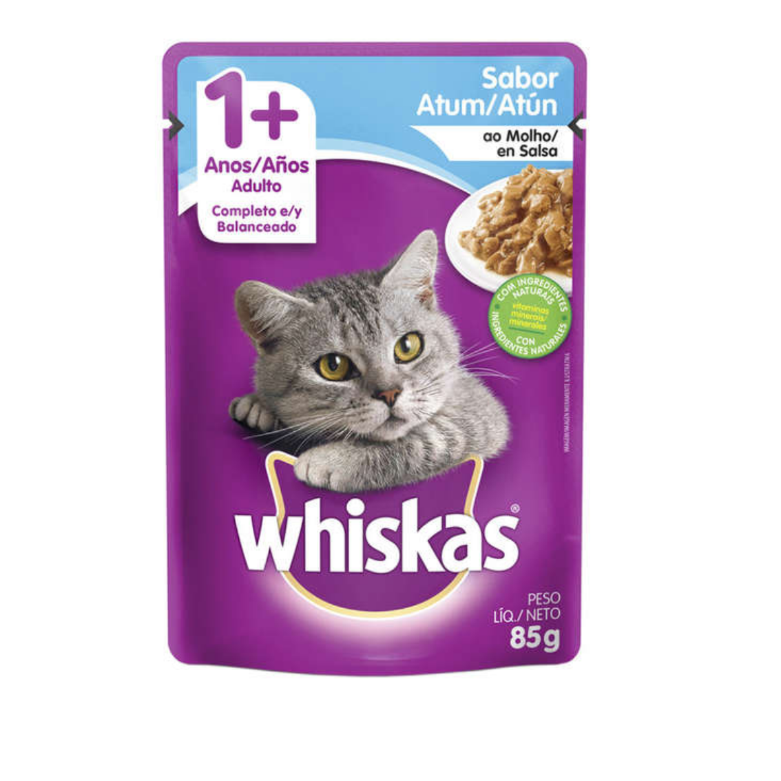 WHISKAS SCH ADT ATUM/MOLHO 85G